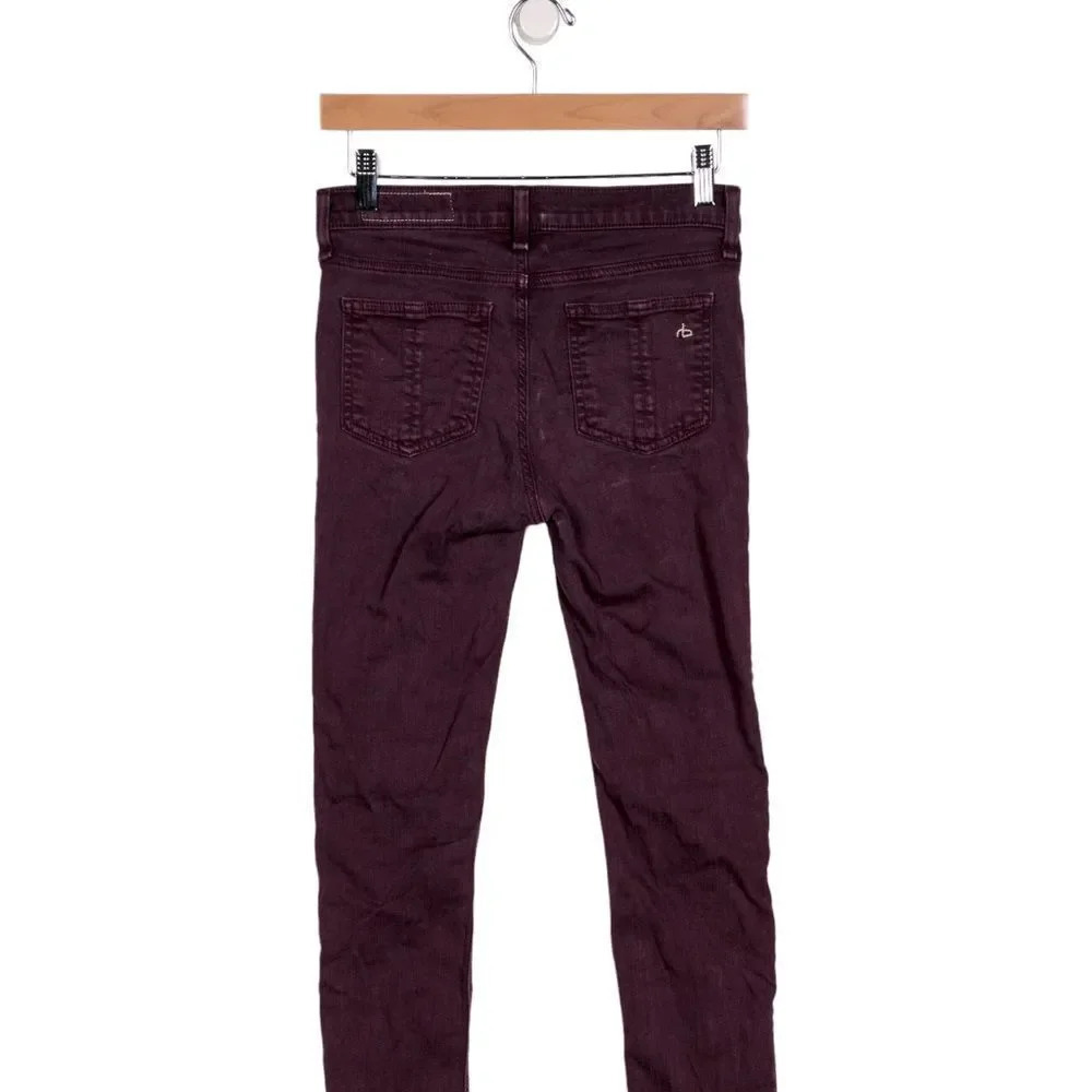Rag and Bone Skinny Jeans size 25 maroon/purple color GUC - Picture 8 of 10